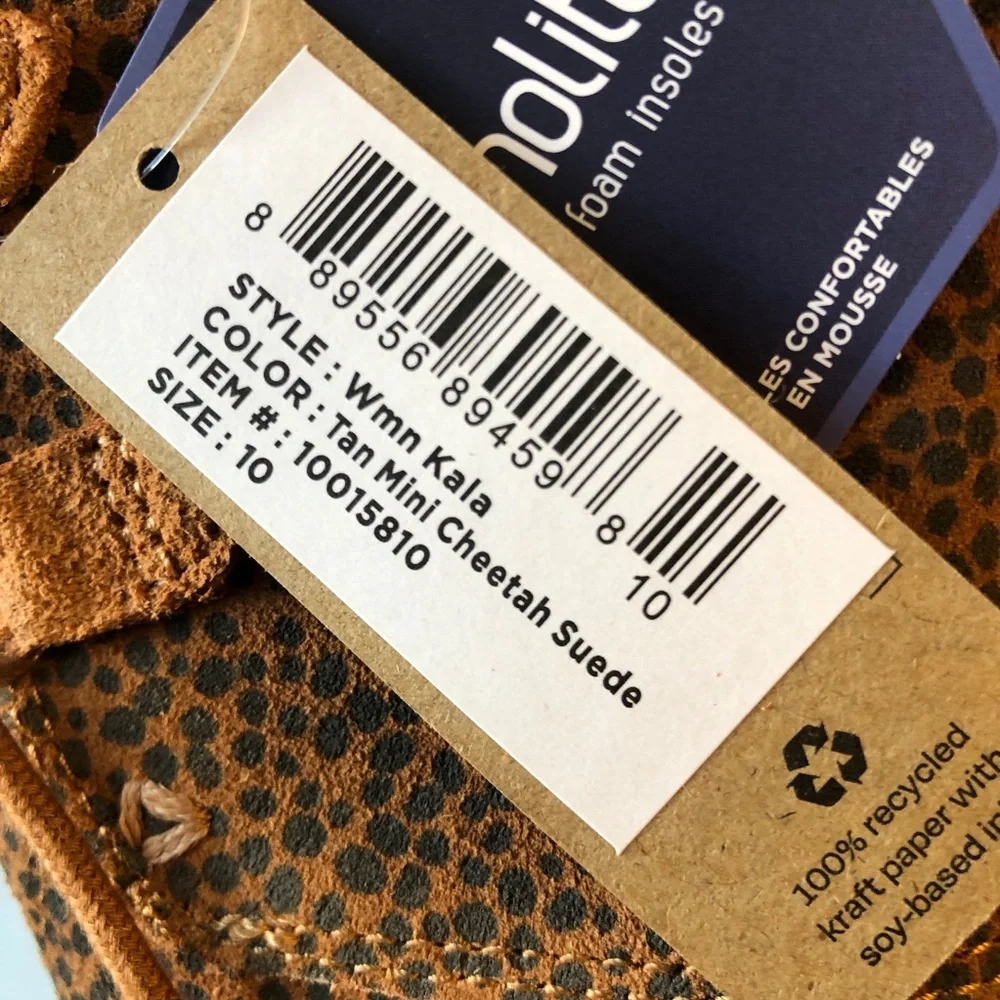 TOMS Kala Unisex Tan Mini Cheetah Suede Women’s Wedge Booties - Picture 4 of 13